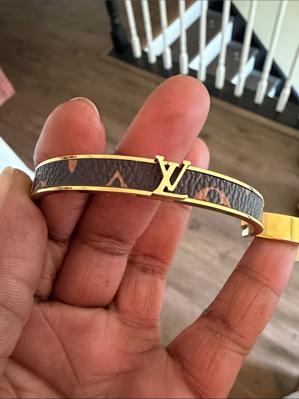 Designer inspired Monogram Bangle - Picture 8 of 8